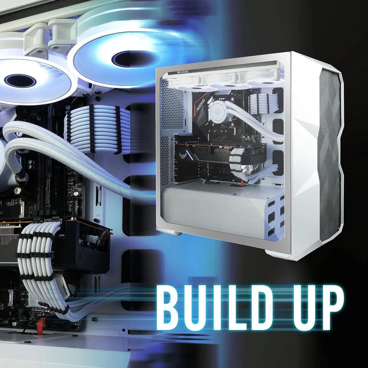 Alt view image 3 of 7 - EZDIY-FAB Premium White Sleeved PSU Replacement Cables Kit for Corsair RM Black Label RMi/RMX