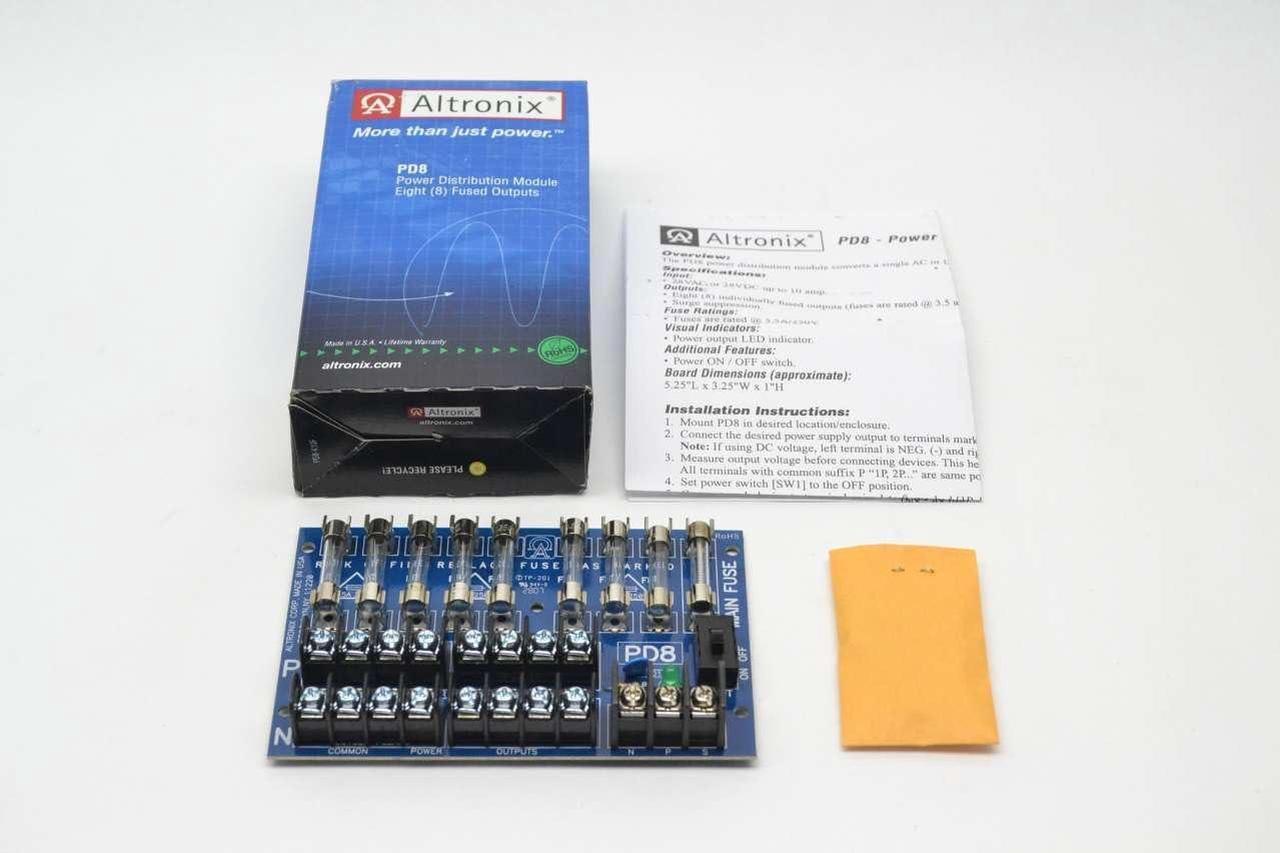 Main image of Altronix Power Dist Module 8 Output Fuse, 1 (PD8)