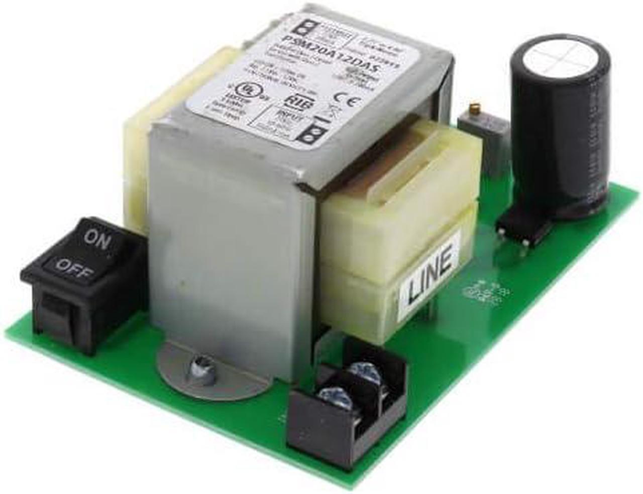 Alt view image 2 of 3 - 4" & 2.75" Track Mount Isolated Linear DC Power Supply, 300mA Adjustable Output, 24 Vac to 1.5Vdc-12Vdc