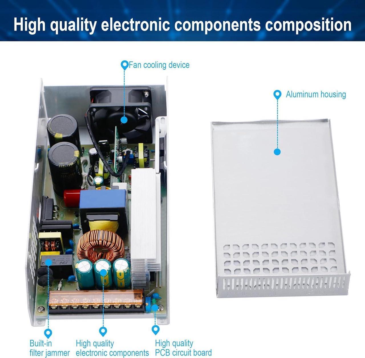 Alt view image 4 of 7 - DC 24V 41.6A 1000W Switching Power Supply SMPS AC 110V / 220V-DC 24V Transformer Adapter, for Medical Equipment,CNC,Computer Project of Industrial Power Supplies