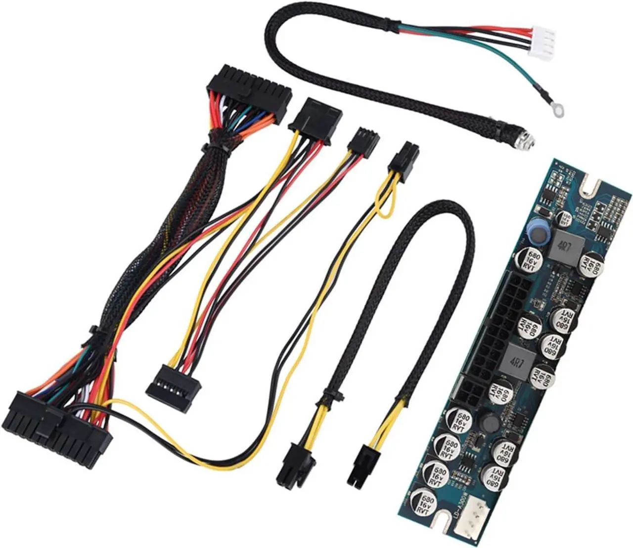 Alt view image 2 of 7 - Pc Mini Itx Power Supply 16×8×4 Pc PSU Dc 12V Input 300W Computer Power Supply Module with 24Pin Connect Aux Cable