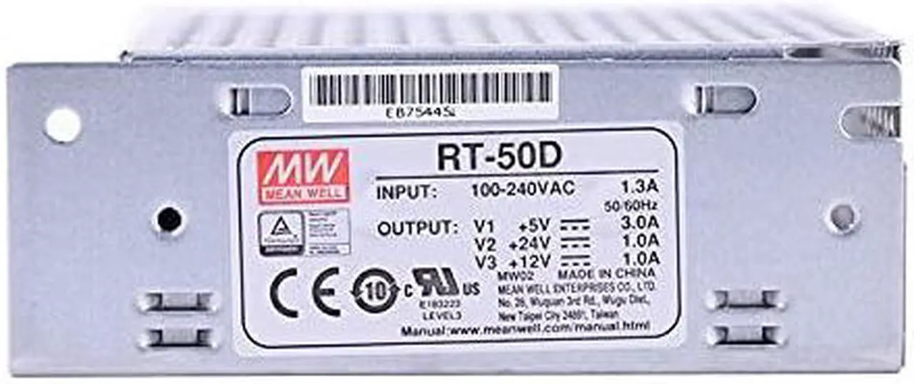 Main image of Original Mean Well 50W 5V 24V 12V Triple Output Switching Power Supply 5V/3A 24V/1A 12V/1A SMPS Enclosed Type Power Supply Unit Transformer Input 88-264Vac