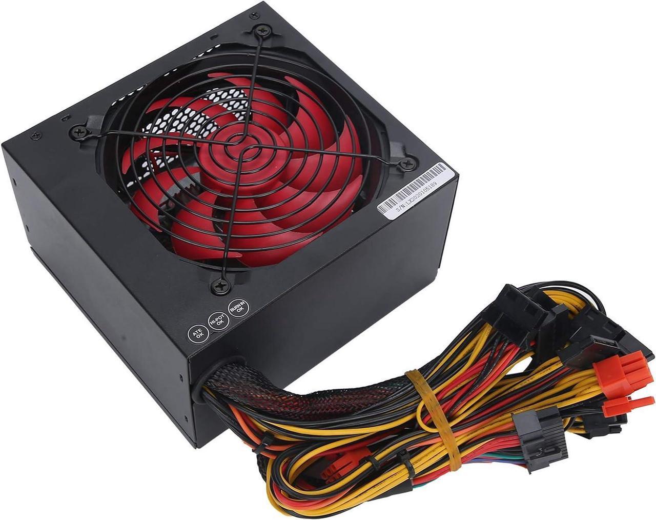 Alt view image 3 of 7 - 600W Computer Power Supply, ATX 24PIN PC Power Supply 14cm Desktop Power Supply with Mute Fan Manual Adjustable 115/230V (US Plug)