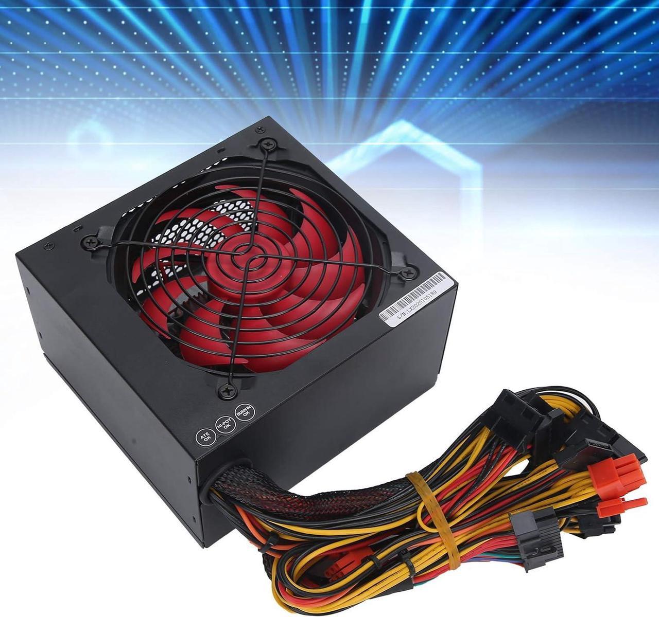 Alt view image 7 of 7 - 600W Computer Power Supply, ATX 24PIN PC Power Supply 14cm Desktop Power Supply with Mute Fan Manual Adjustable 115/230V (US Plug)