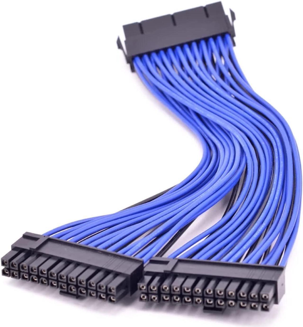 Alt view image 3 of 4 - KLVN 24Pin ATX 1 to 2 Power Supply Extension Cable 24P PSU Power Port 24 Pin Male to Female Port Y Splitter Cable 20cm 30cm 60cm (Size : 0.2m)