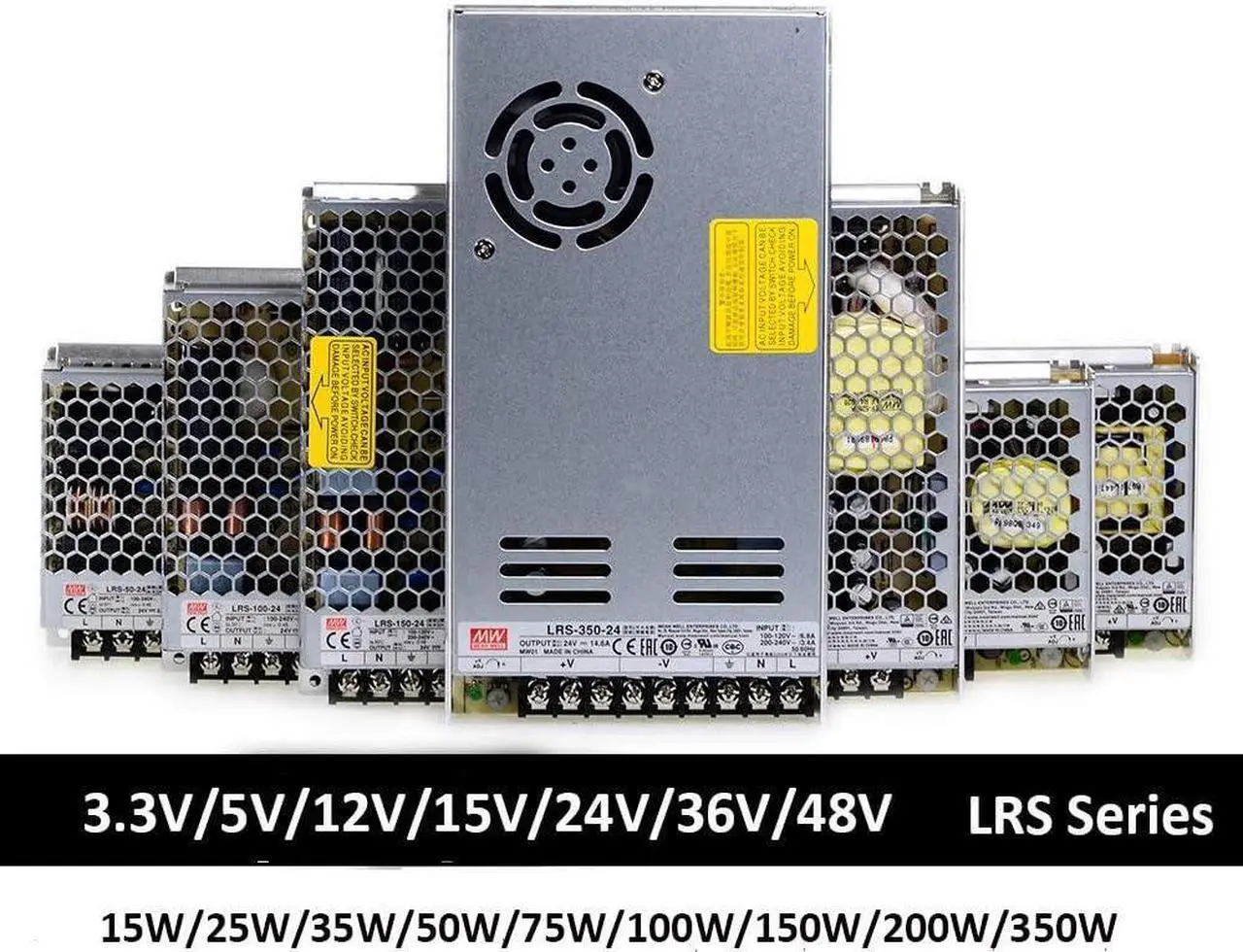Alt view image 6 of 7 - Kulon Mean Well Original LRS-100-24 24V 4.5A meanwell LRS-100 24V 108W Single Output Switching Power Supply