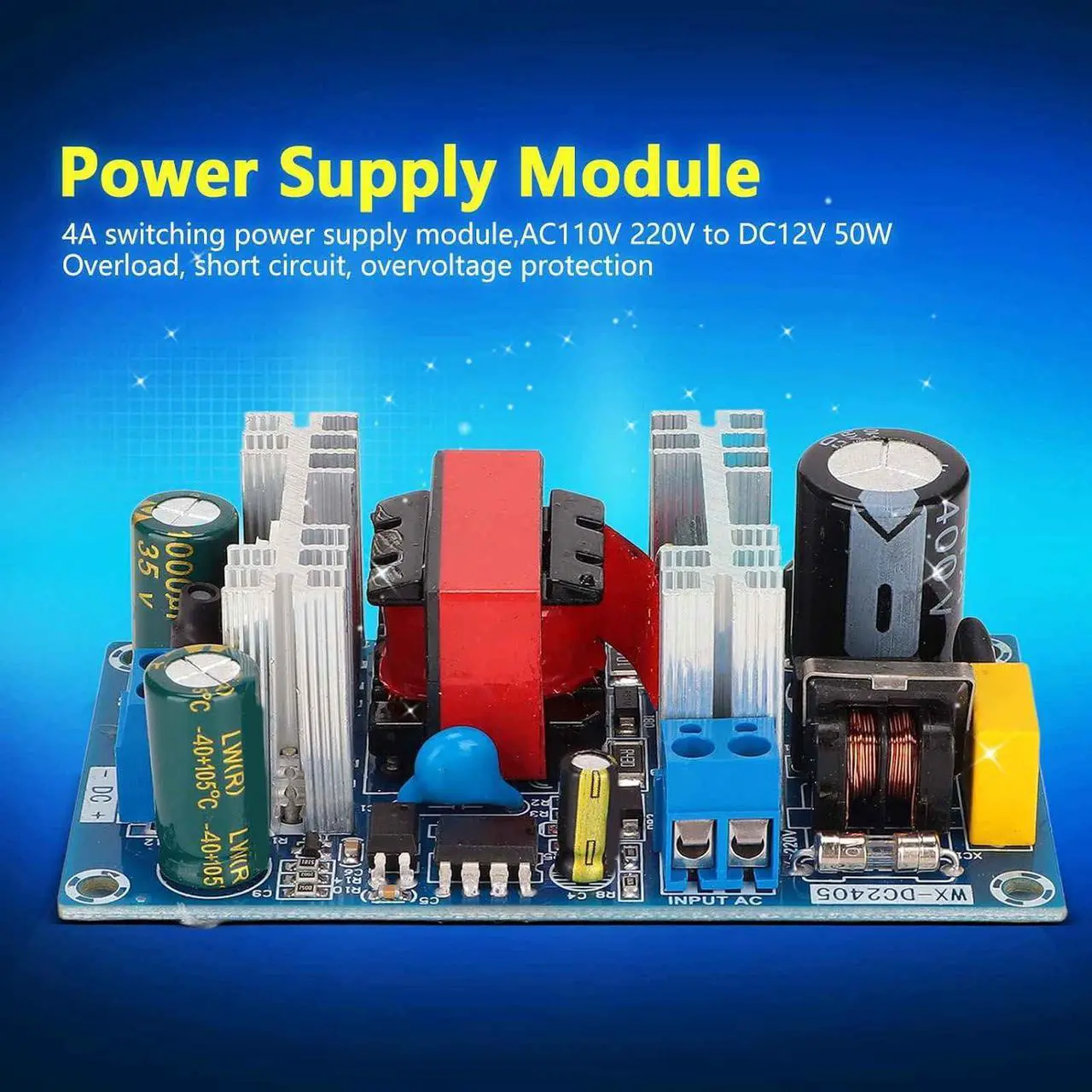 Alt view image 3 of 7 - Power Supply Module, AC DC Power Supply Module, Voltage Module, Switching Power Supply Board 110V 220V to 12V 50W, Power s