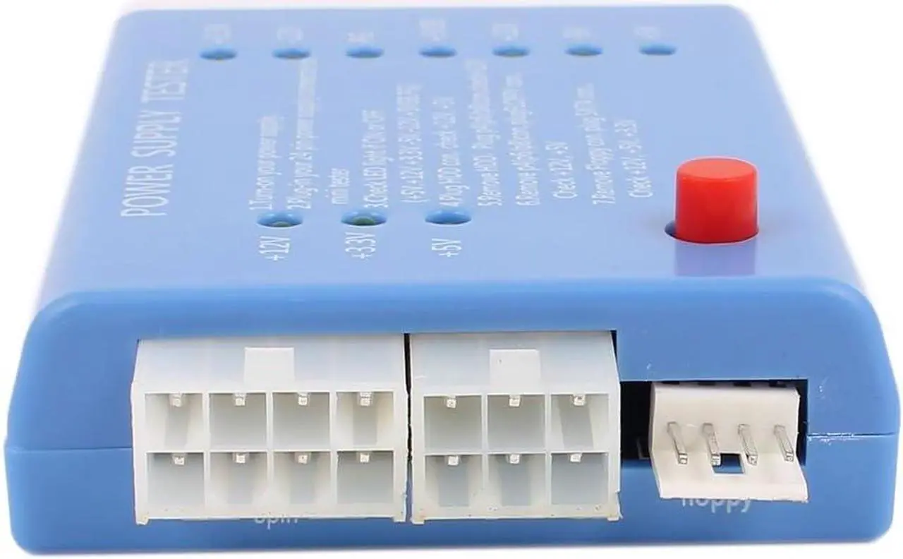 Alt view image 2 of 4 - 20/24 Pin PC ITX ATX BTX SATA Computer Switch Control Power Supply Tester Blue