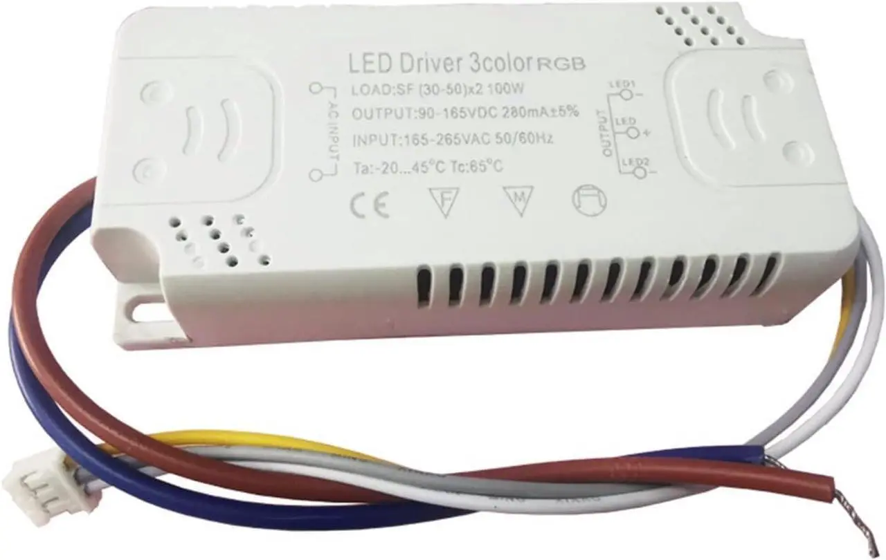 Alt view image 2 of 2 - 12-24W*2 RGB Horse Racing Seven-Color Two-Color External Power Supply Ceiling lamp Power Supply Constant Current Power Supply (Size : RGB 24-40W*2)