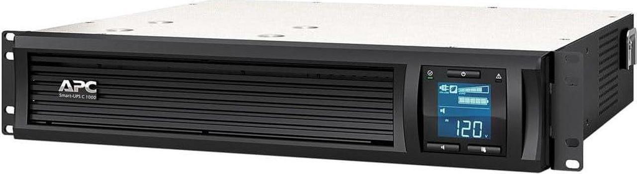Alt view image 3 of 4 - APC Lithium-Ion Smart-UPS, SMC1000-2UC 2U Rack Back-UPS, 1000 VA Backup Battery Power Supply, 6 x NEMA 5-15R, SmartConnect Port, AVR, LCD Bundled with 16GB USB Storage
