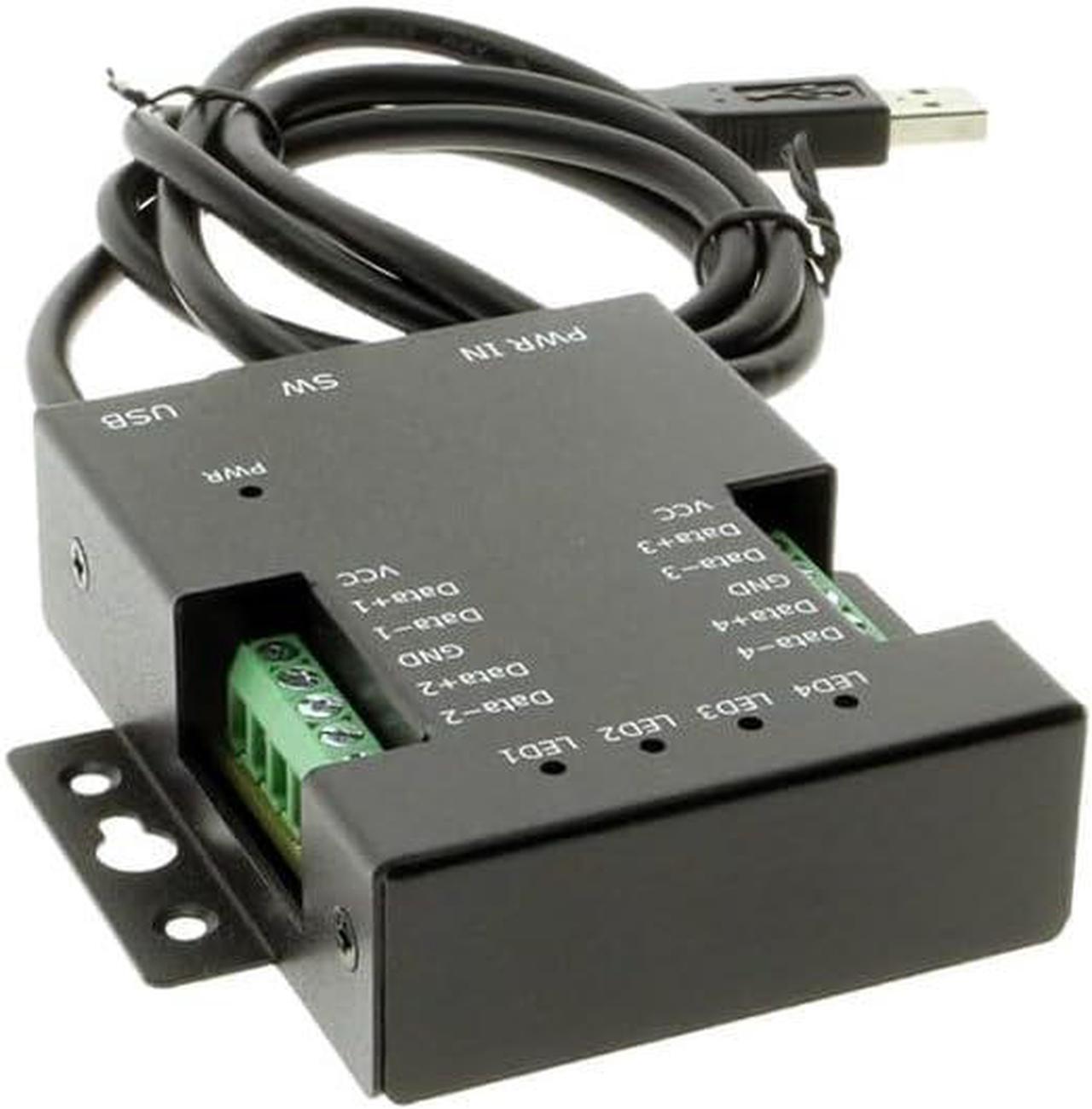 Main image of 4 Port USB to RS485 High Speed Adapter w/12V DC Power Supply