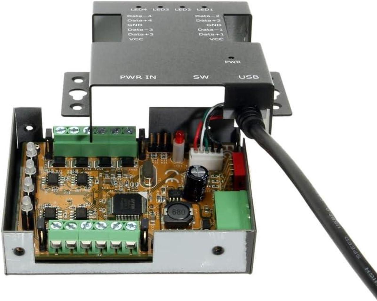 Alt view image 4 of 4 - 4 Port USB to RS485 High Speed Adapter w/12V DC Power Supply