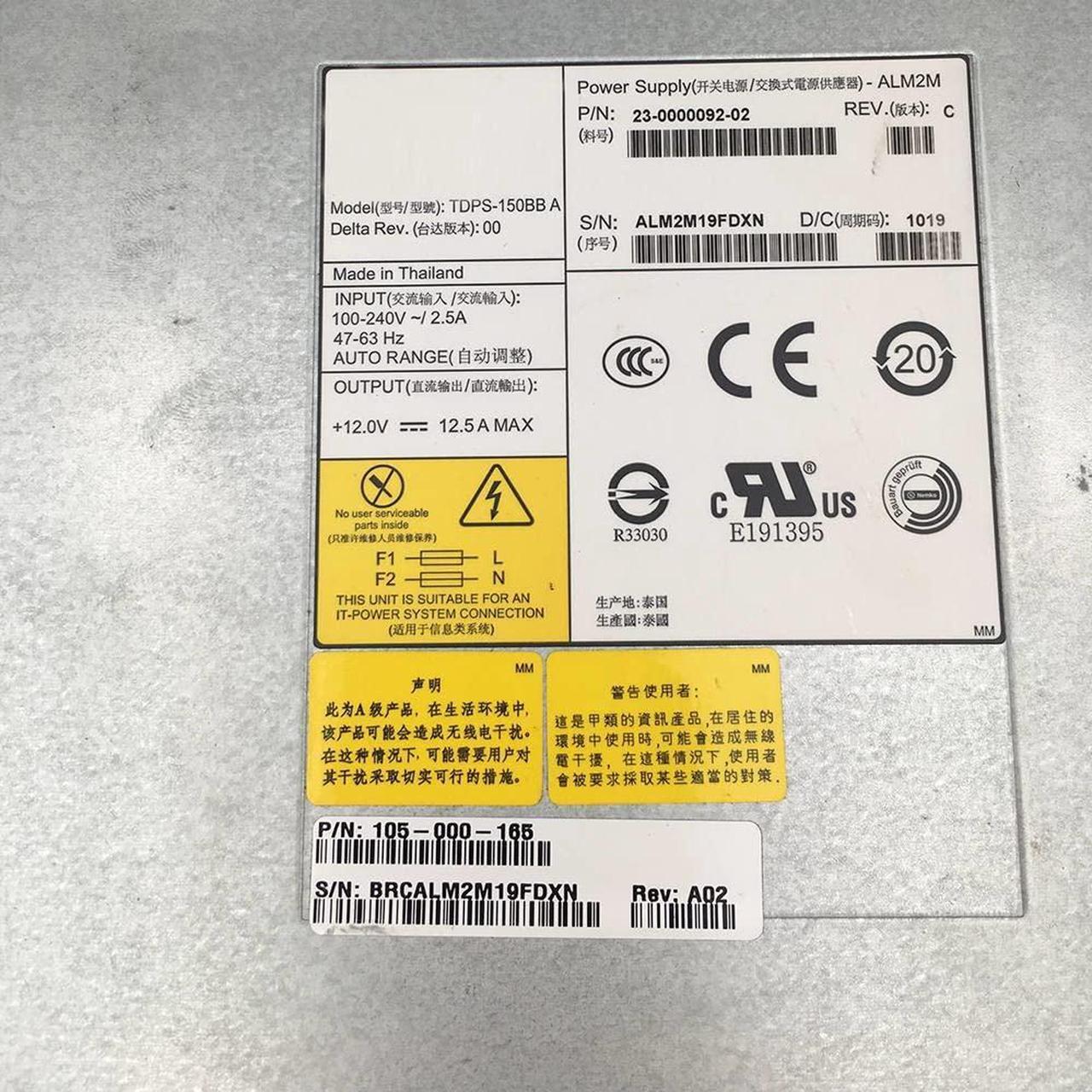 Alt view image 3 of 6 - TDPS-150BB A Switching Power Supply 23-0000092-02 Output 12V 12.5A MAX