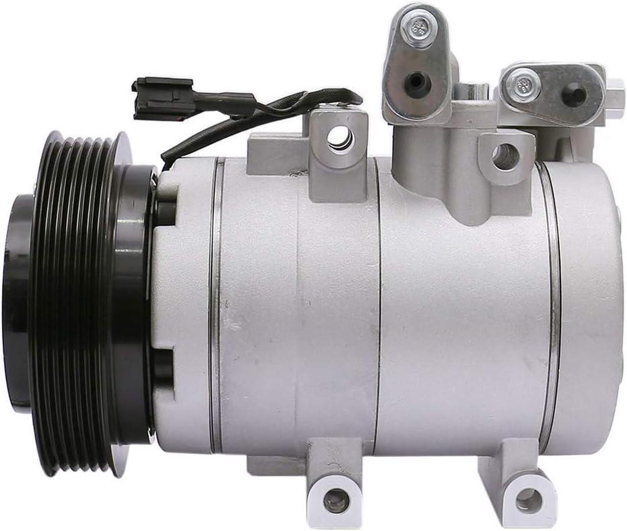 Alt view image 2 of 5 - FKG AC Compressor and A/C Clutch 9770126300 Fit for 2001-2006 Hyundai Santa Fe 2.7L