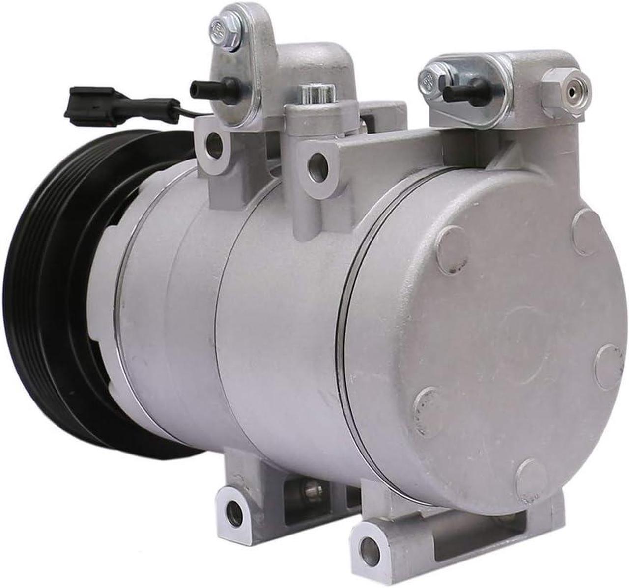 Alt view image 3 of 5 - FKG AC Compressor and A/C Clutch 9770126300 Fit for 2001-2006 Hyundai Santa Fe 2.7L