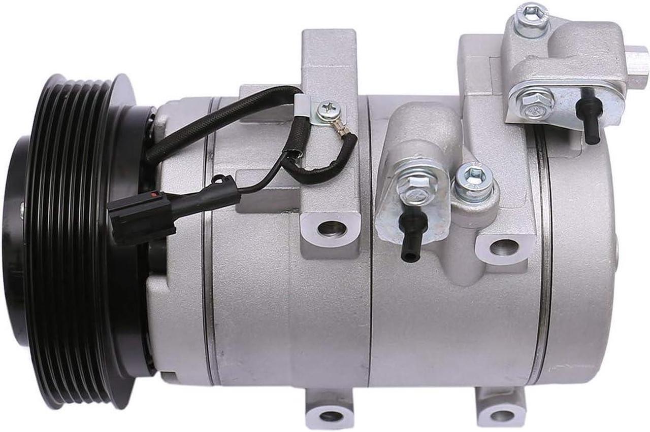 Alt view image 4 of 5 - FKG AC Compressor and A/C Clutch 9770126300 Fit for 2001-2006 Hyundai Santa Fe 2.7L