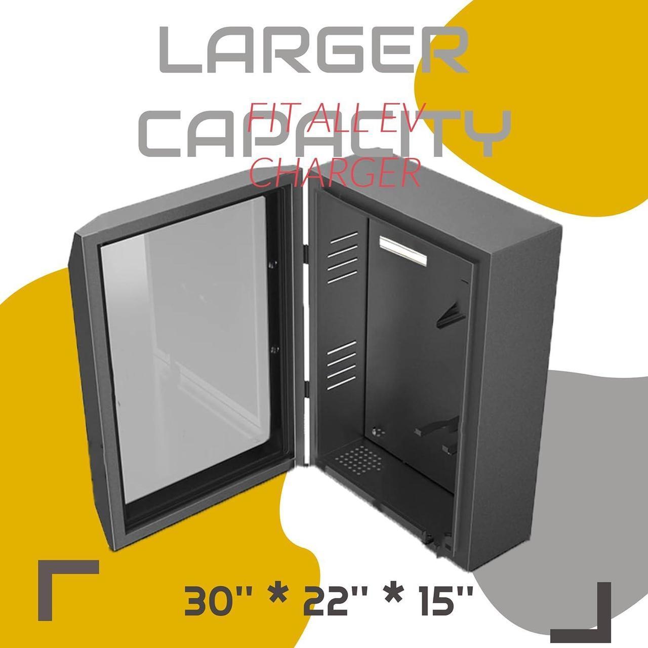 Alt view image 3 of 7 - Outdoor Charger Station Protective Box Large Size for Most EV Charger Station, Wall Mounting, Storage Box for TSL& Most EV Charger