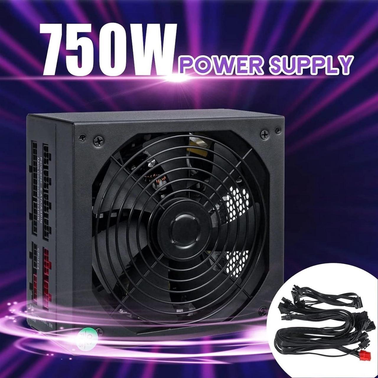 Alt view image 2 of 7 - 750W Module Power Supply 110-230V 14cm Fan 24 Pin PCI SATA 12V Computer Power Supply