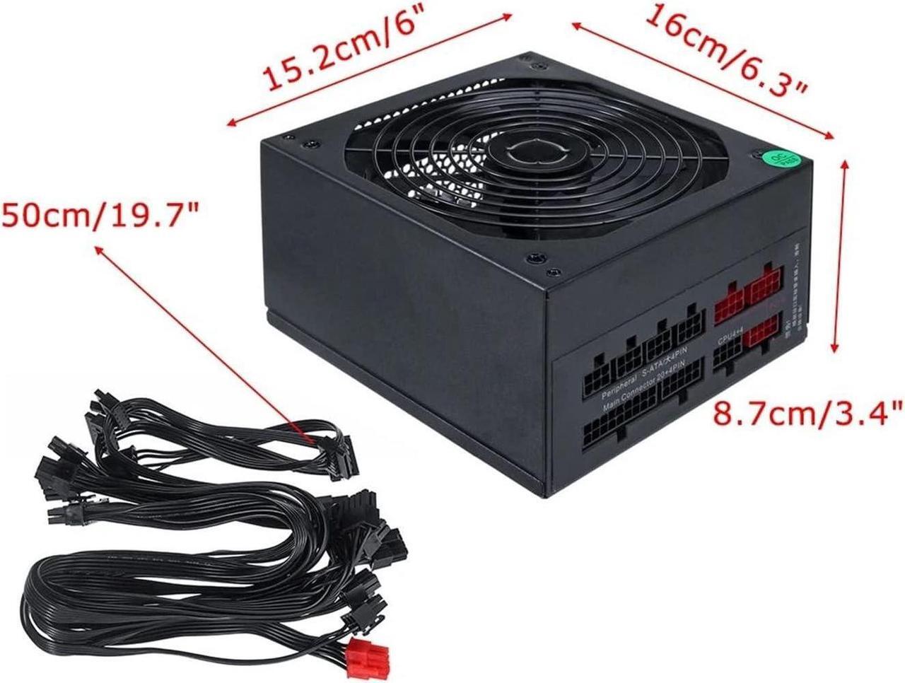 Alt view image 7 of 7 - 750W Module Power Supply 110-230V 14cm Fan 24 Pin PCI SATA 12V Computer Power Supply