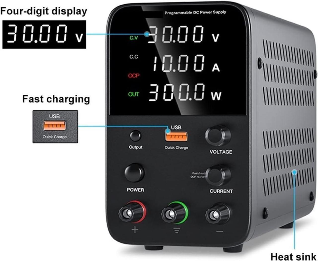 Alt view image 3 of 6 - dc Power Supply Adjustable DC Power Supply 30V 10A Laboratory Power Supply 60V 5A Voltage Regulator Power Supply 5V2AUSB Fast Charging (Color : WPS305H)