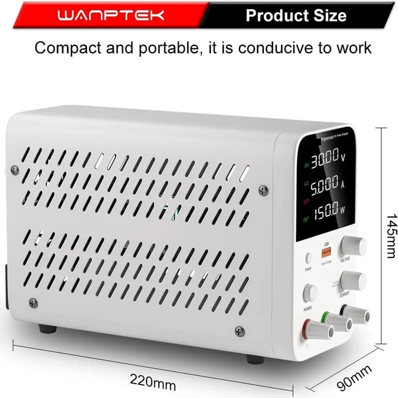 Alt view image 6 of 7 - dc Power Supply DC Power Supply 30V10A Laboratory Workbench LED Digital Adjustable Power Supply 60V5A Programmable Voltage Regulator (Color : WPS3010B)