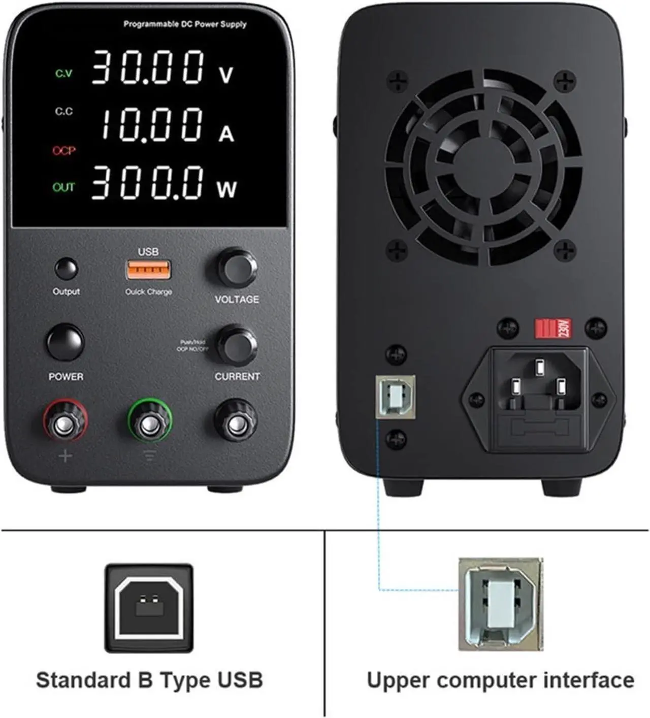 Alt view image 2 of 7 - dc Power Supply Adjustable DC Power Supply 30V 10A Lab Power Source Stabilized Switch Power Supply Voltage Regulator 60V 5A for PC (Color : WPS605H)