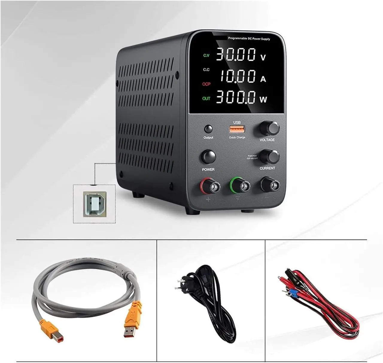 Alt view image 3 of 7 - dc Power Supply Adjustable DC Power Supply 30V 10A Lab Power Source Stabilized Switch Power Supply Voltage Regulator 60V 5A for PC (Color : WPS605H)