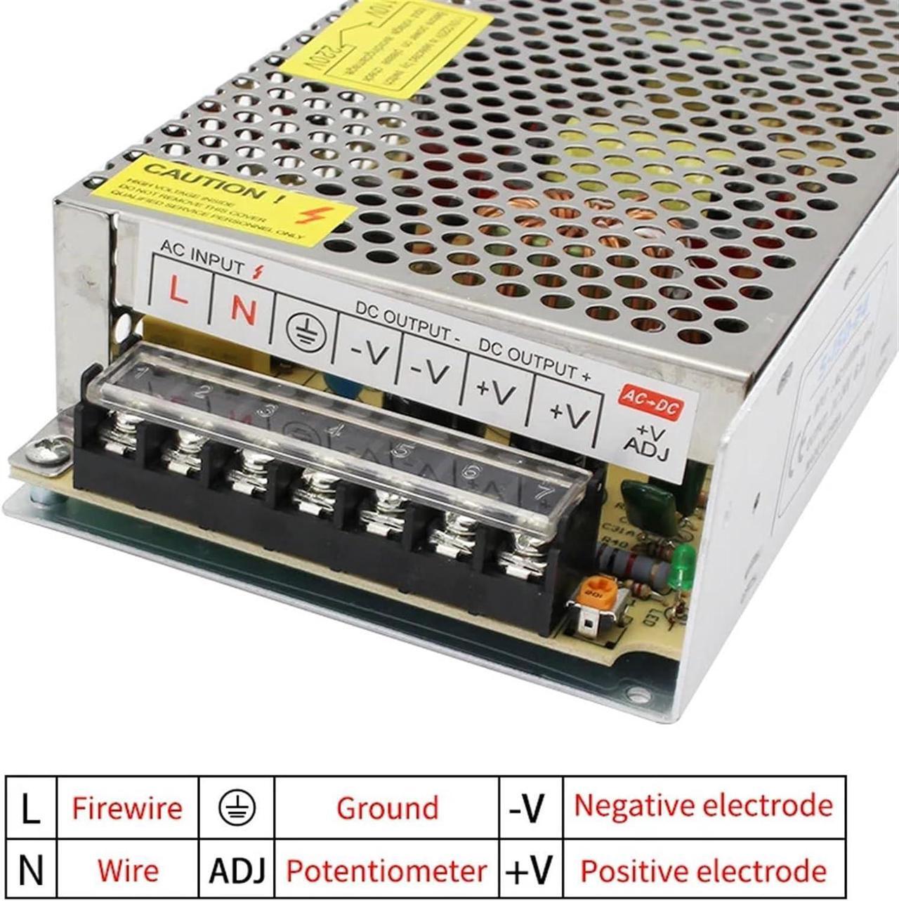 Alt view image 6 of 6 - AC DC 3V 5V 9V 12V Power Supply 15V 18V 24V 36V Fonte 500W 220V to 5 12 24 V Power Supply 5V 12V 24V SMPS(18V,8A)
