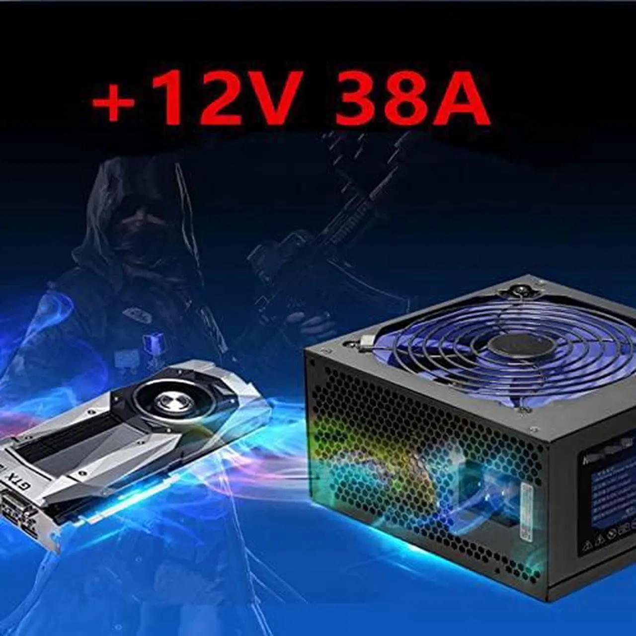 Alt view image 3 of 6 - PSU for Extreme Edition GTX1070 Energy-Saving Silent Power Supply 500W Power Supply HK600-12FP