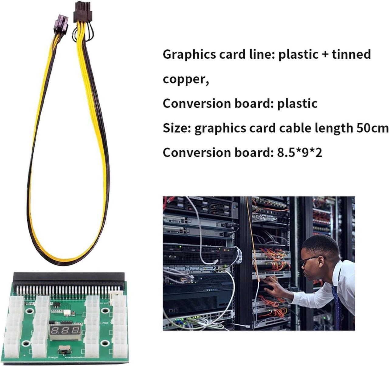 Alt view image 4 of 6 - Breakout Board Adapter 12pcs 6P Male to (6+2) 8P Male Power Cable 12V PCI-E Power Supply Circuitboard for HP GPU Ethereum