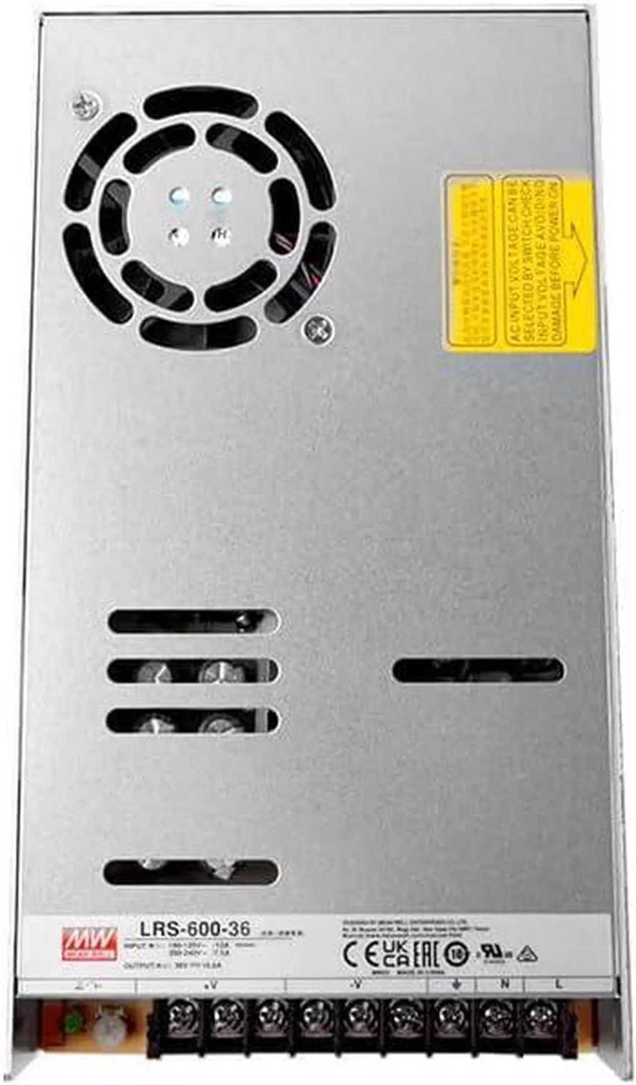 Alt view image 3 of 6 - LRS-600-36 Industrial Power Supply, 36V 16.6A 597W, High Efficiency 92%, Surge and Overload Protection, 5G Vibration Resistant, Reliable for Industrial Automation & Robotics