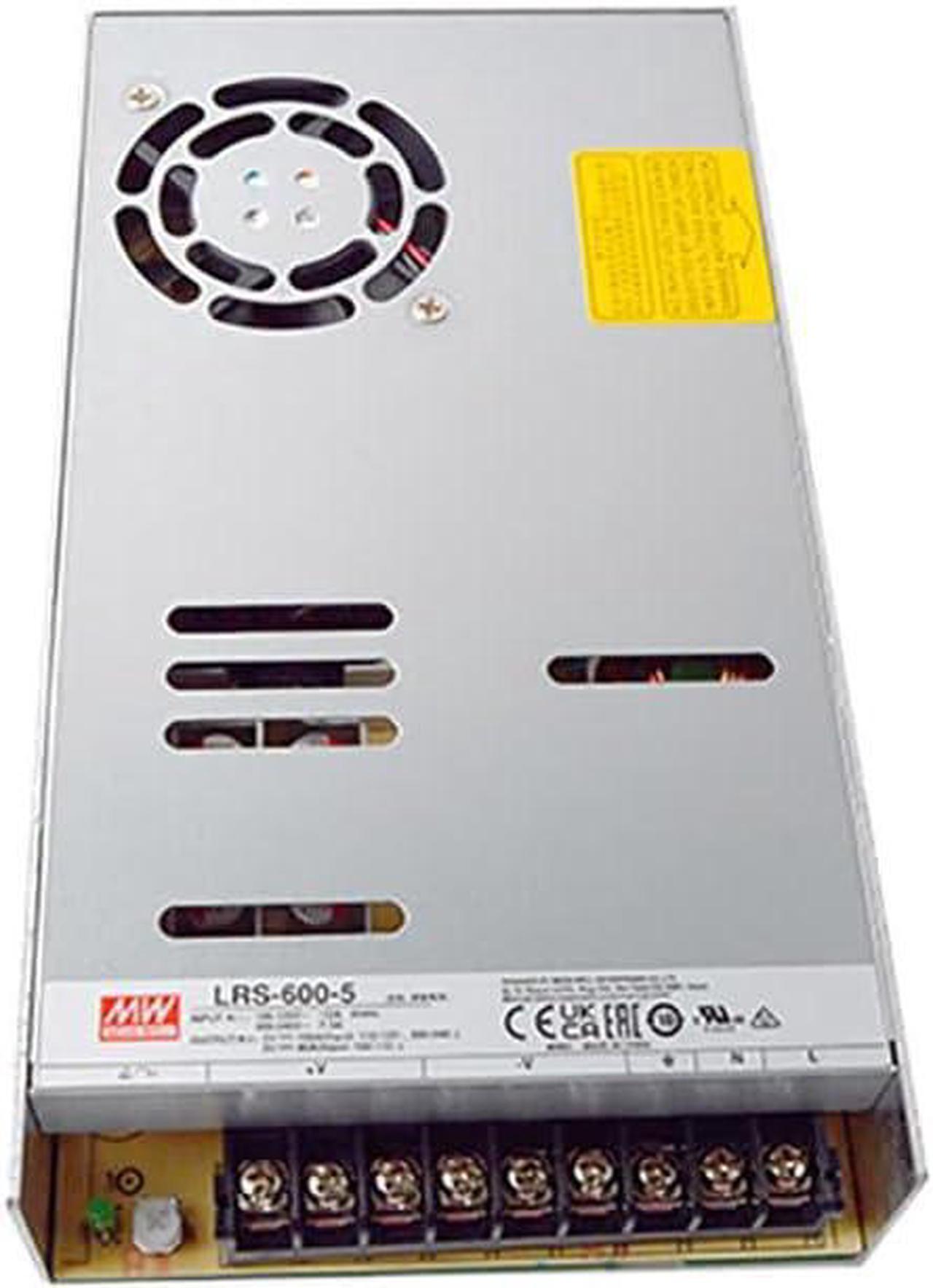 Alt view image 6 of 7 - LRS-600-5 Industrial Power Supply, 5V 100A 600W, 86% Efficiency, 5G Vibration Resistant, -4°F to +149°F Operation, for Automation Systems