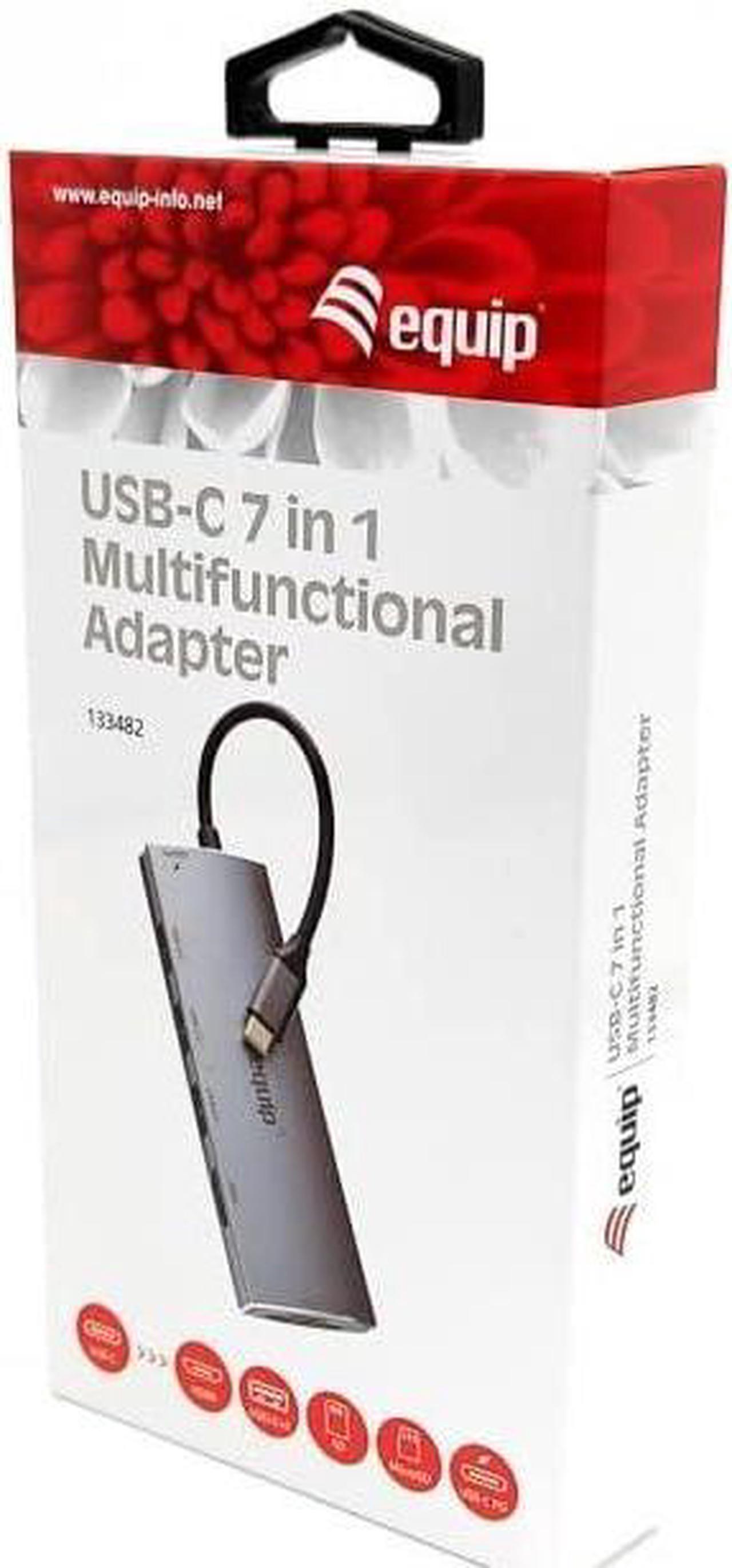 Alt view image 5 of 6 - Equip USB-C Male (Thunderbolt 3 Compatible) 7 in 1 Multifunctional Adapter/Docking Station
