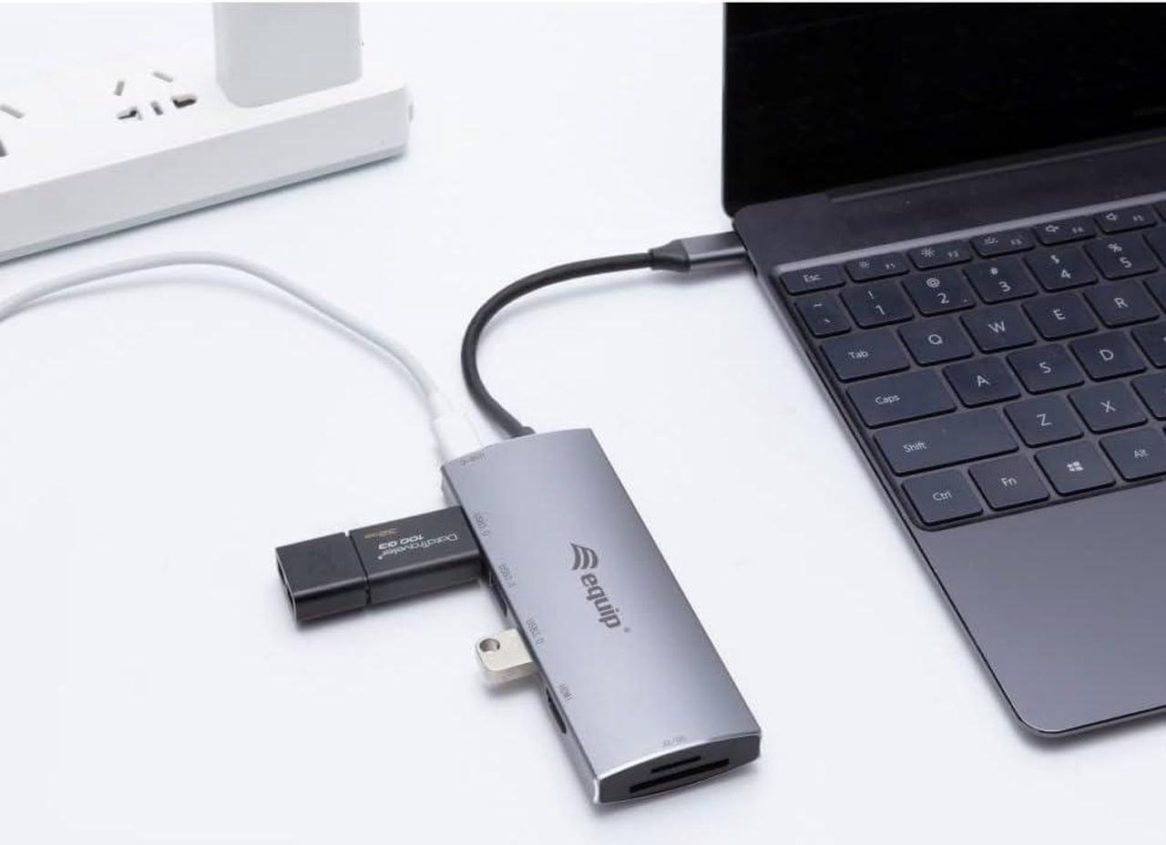 Alt view image 6 of 6 - Equip USB-C Male (Thunderbolt 3 Compatible) 7 in 1 Multifunctional Adapter/Docking Station