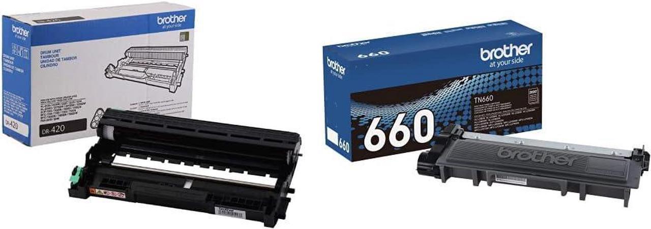 Brother Drum Unit DR420 - Retail Packaging & Brother TN660 High Yield Black Toner