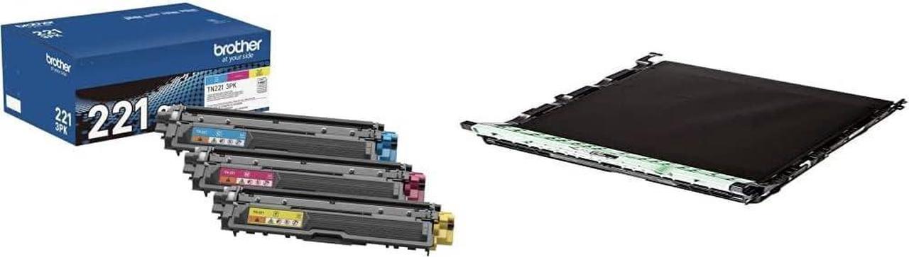 Brother Genuine TN221 3pk Standard-Yield Colour Toner Cartridge Multipack & BU220CL Belt Unit