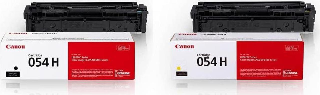 Canon Cartridge 054 Black High Capacity Toner & Cartridge 054 Yellow High Capacity