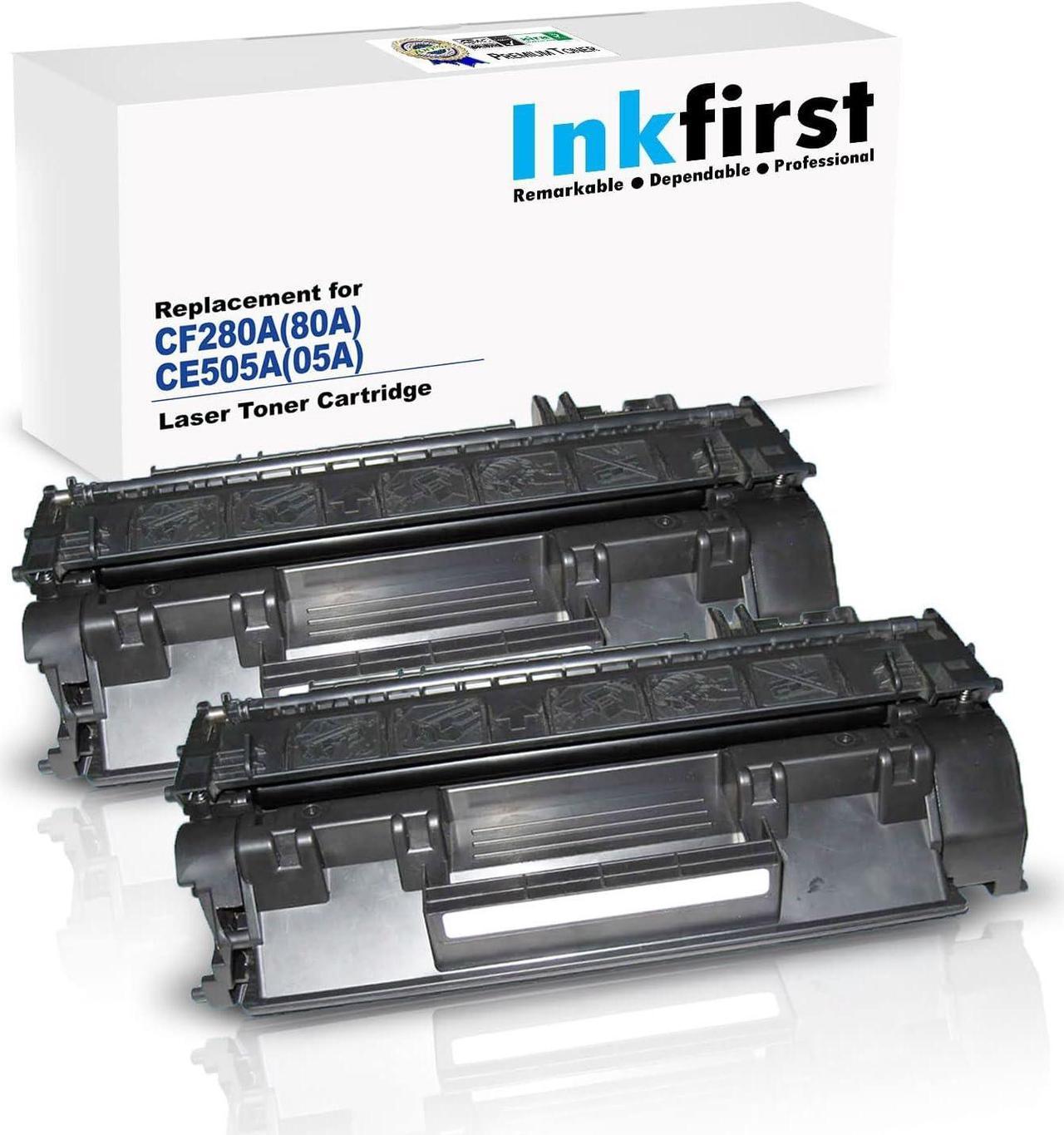 2 Inkfirst Compatible Toner Cartridges Replacement for HP CE505A CF280A 05A 80A Laserjet P2035 P2035n P2055dn P2055x M425dn M401dw M401dn M401n