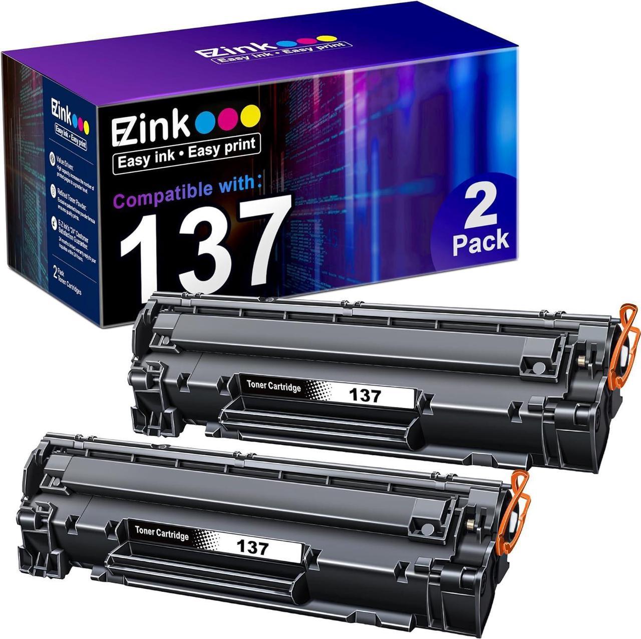 E-Z Ink (TM Compatible Toner Cartridge Replacement for Canon 137 CRG137 9435B001AA to use with ImageClass D570 LBP151dw MF216n MF236n MF232W MF227dw MF229dw MF244dw MF247dw MF249dw (Black, 2 Pack)