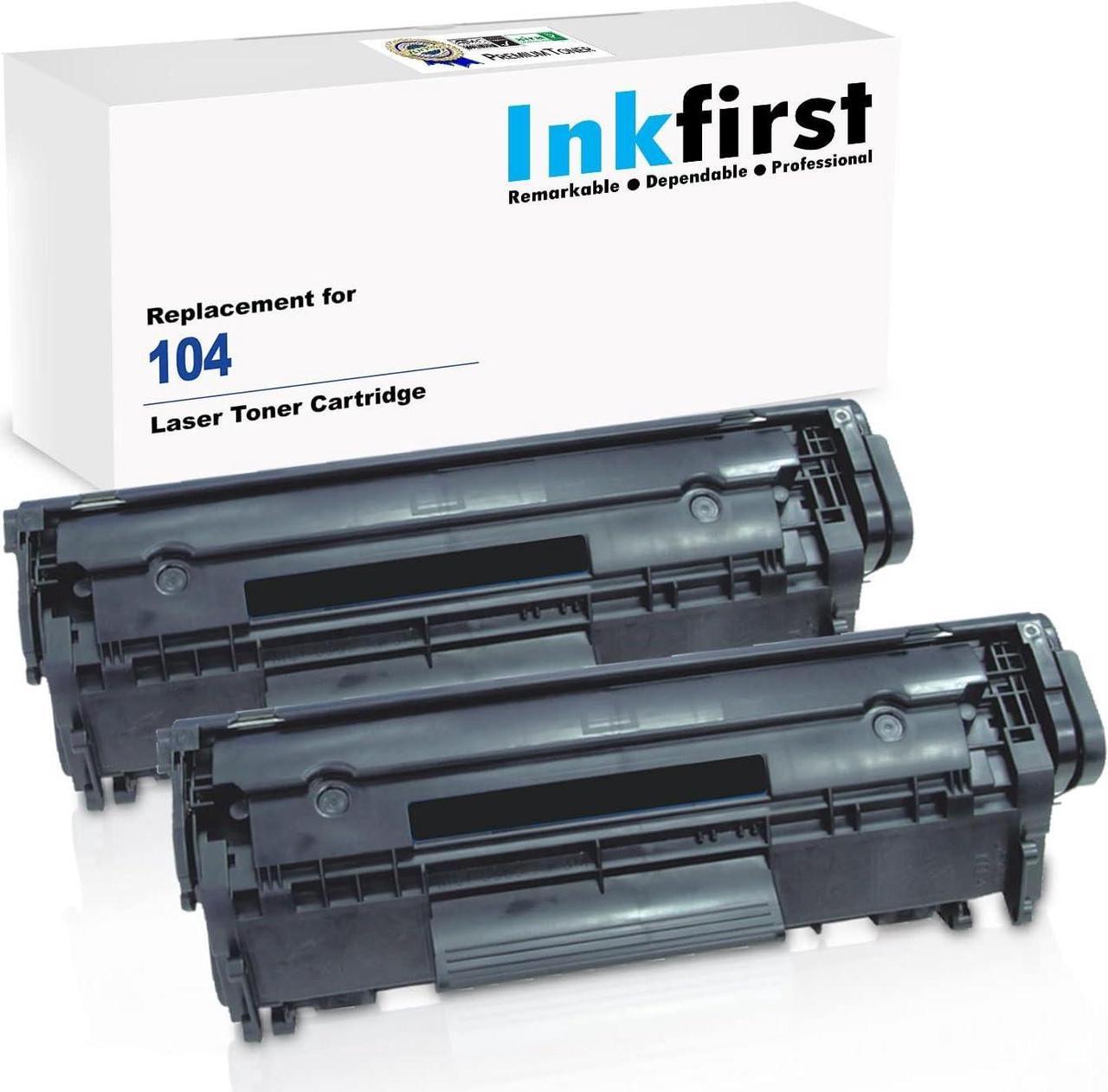 2 Inkfirst Compatible Toner Cartridges Replacement for Canon 104 FX9 FX10 0263B001AA imageCLASS MF4150 MF4270 MF4350D MF4370DN MF4690 D480 FAXPHONE L120 L90