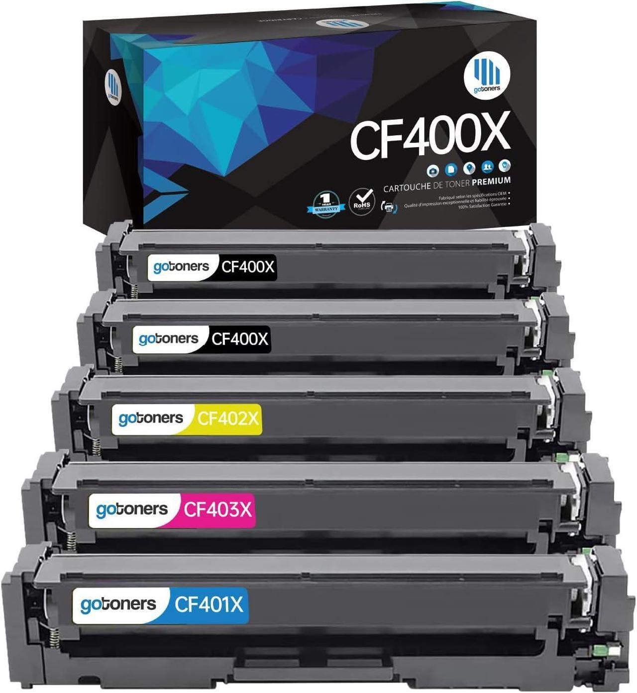 Gotoner 1 Set of 5 CF400X CF401X CF402X CF403X HP 201X Toner for HP Color Laserjet Pro MFP M277dw M252dw M277n M277c6 M252n M274n