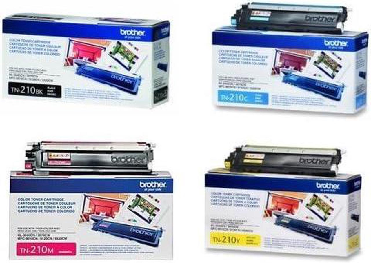 Brother TN210BK Genuine Toner Cartridge - Black, Yellow, Cyan, Magenta