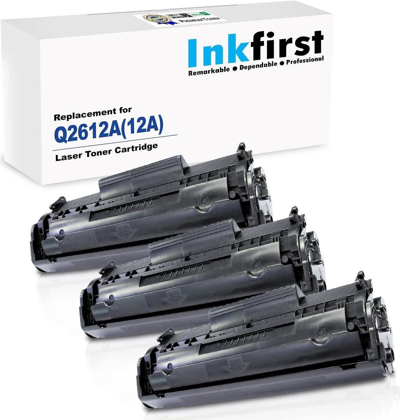 3 Inkfirst Compatible Toner Cartridges Replacement for HP Q2612A 12A LaserJet 3015 3020 3030 3050 3052 3055 M1005 MFP M1319 M1319F 1010 1012 1018 1020 1022 1022N 1022NW