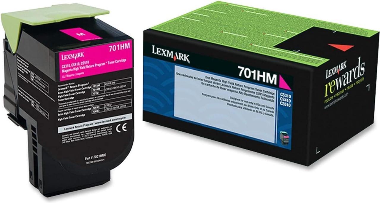 Lexmark 701HM Magenta High Yield Return Program Toner Cartridge -Magenta -Laser -3000 Page