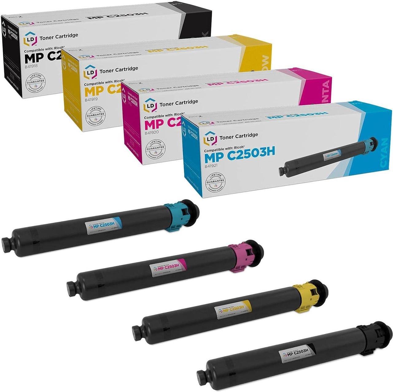 LD Compatible Toner Cartridge Replacement for Ricoh Aficio MP C2003 & MP C2503 (Black, Cyan, Magenta, Yellow, ...