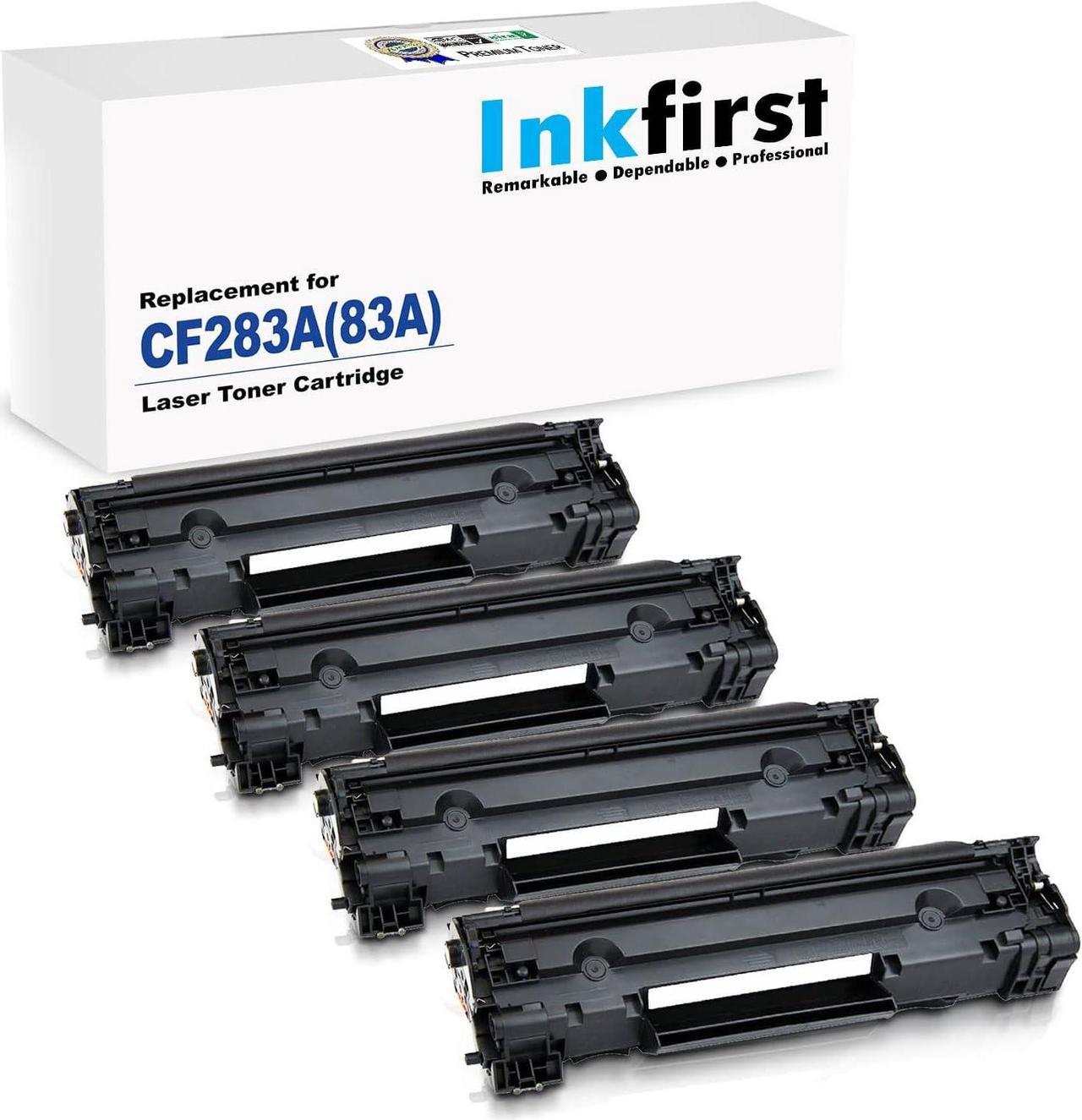 4 Inkfirst Compatible Toner Cartridges Replacement for HP CF283A 83A Laserjet Pro MFP M125a MFP M125rnw MFP M125nw M201dw M201n MFP M225dn MFP M225dw MFP M127fn MFP M127fw