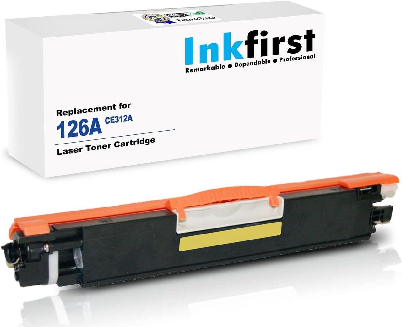 Inkfirst Compatible Yellow Toner Cartridge Replacement for HP CE312A 126A Color Laserjet Pro CP1025nw M175nw TopShot M275 MFP