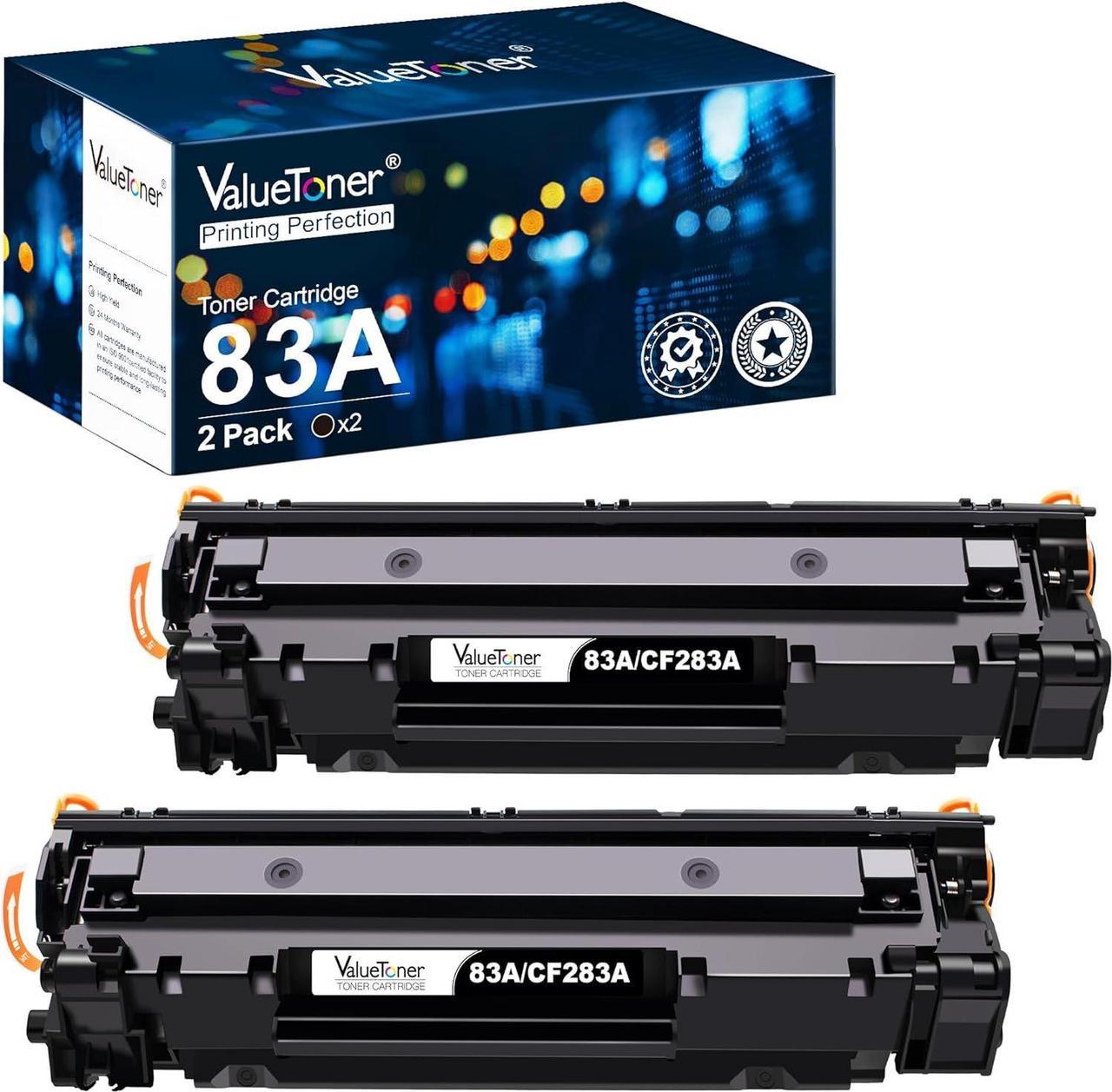 Valuetoner Compatible Toner Cartridge Replacement for HP 83A CF283A for Use with Laserjet Pro MFP M125nw MFP M201dw MFP M225dw MFP M125a M201n M127fn M127fw M225dn Printer (2 Black)