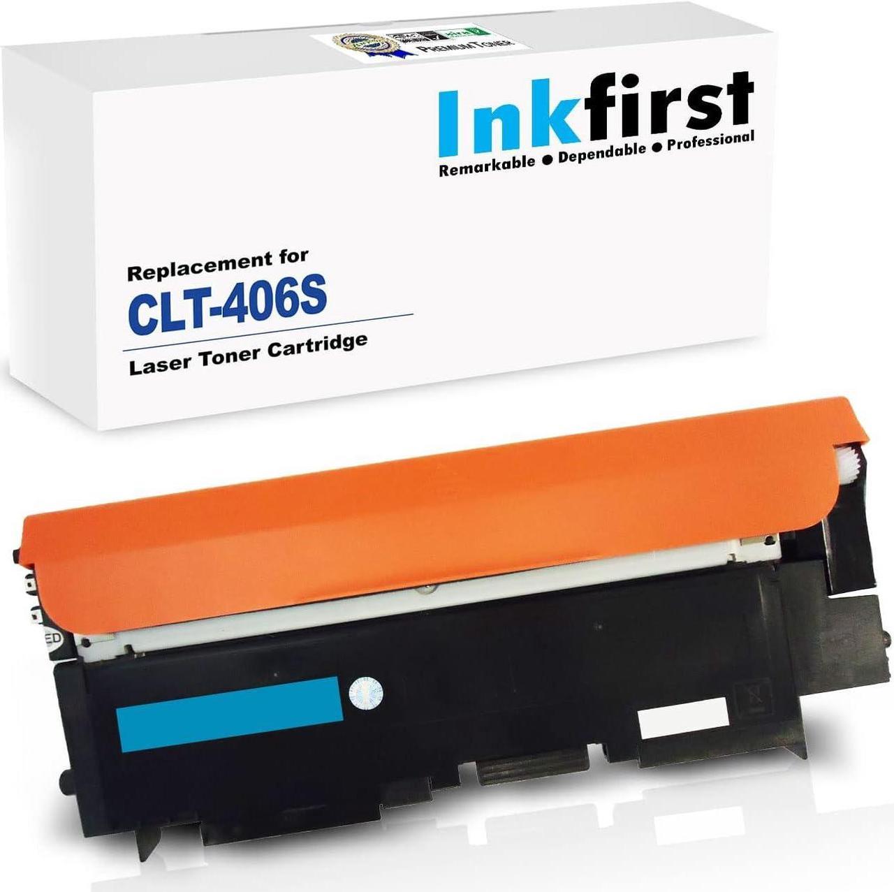 Inkfirst® Cyan Toner Cartridge CLT-C406S Compatible Remanufactured for Samsung CLP-365 Cyan CLP-360 CLP-365 CLP-365W CLX-3305 CLX-3305FN CLX-3305FW Xpress C410W C460FW