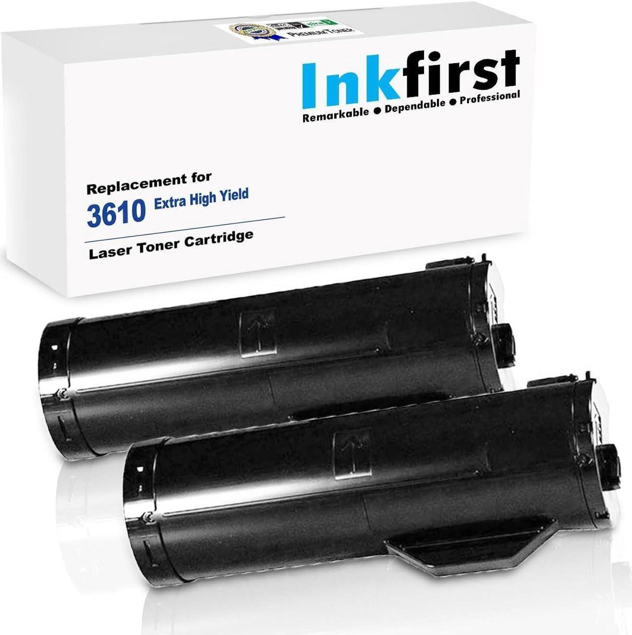 2 Inkfirst Extra High Capacity Toner Cartridges 3610 3615 (106R02731 / 106R2731)(25,300 Pages) Compatible Remanufactured for Xerox 3610 3615 Black High Yield Phaser 3610 WORKCENTRE 3615